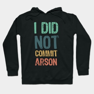 I did not commit arson Hoodie